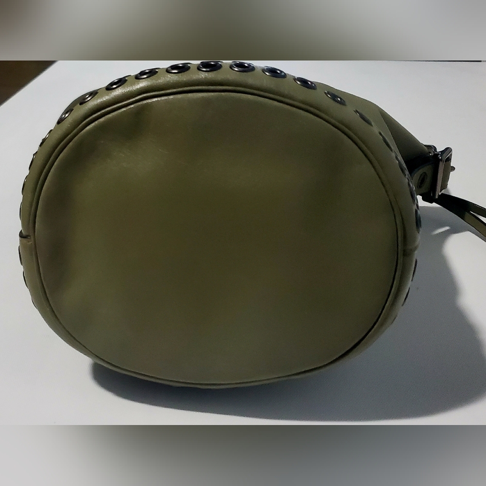 Coach Bleecker Grommets Mini Duffle Bag Glove tanned Leather Crossbody Handbag - Picture 7 of 15